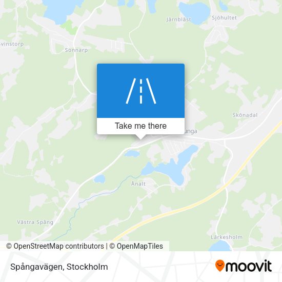 Spångavägen map