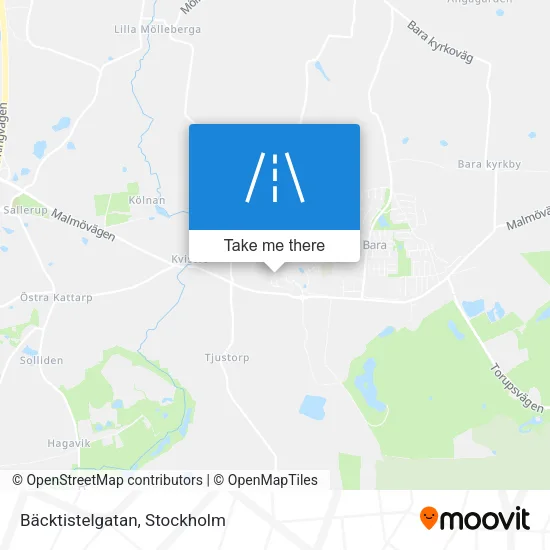 Bäcktistelgatan map