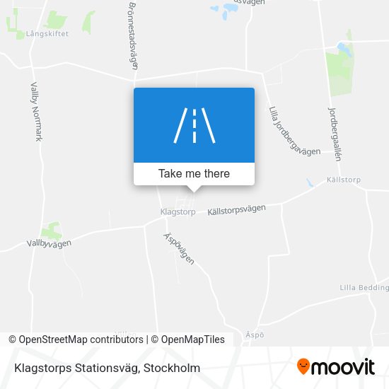 Klagstorps Stationsväg map