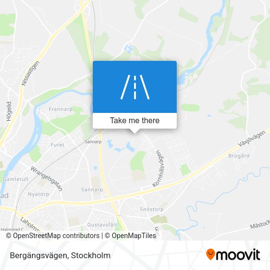 Bergängsvägen map