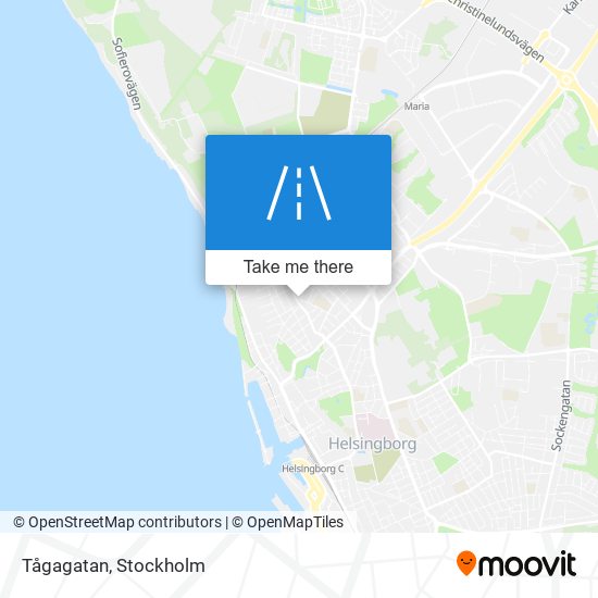 Tågagatan map