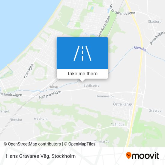 Hans Gravares Väg map