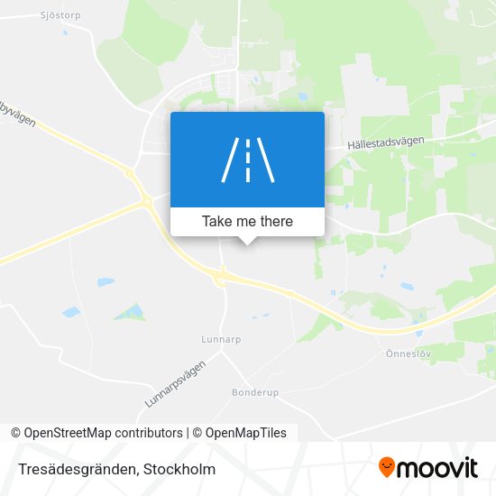 Tresädesgränden map