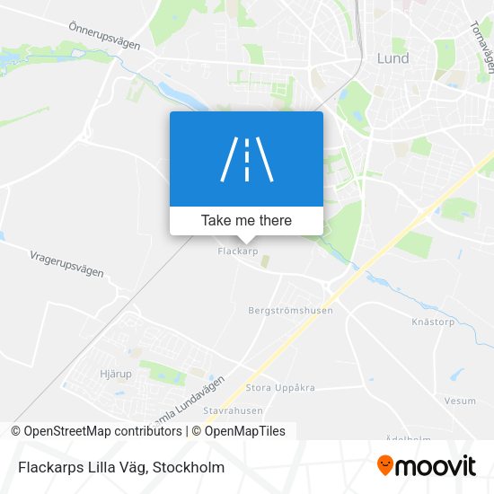 Flackarps Lilla Väg map