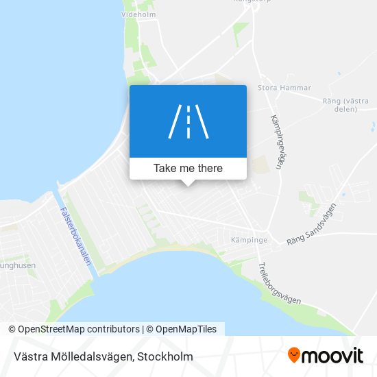 Västra Mölledalsvägen map