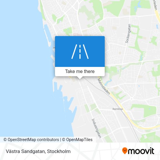 Västra Sandgatan map