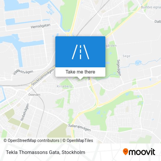 Tekla Thomassons Gata map