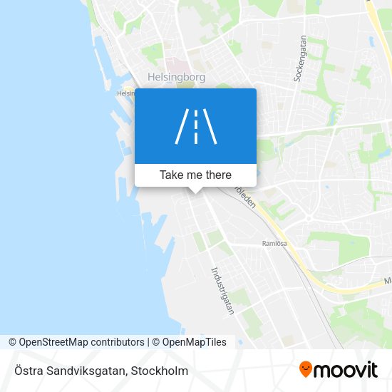 Östra Sandviksgatan map