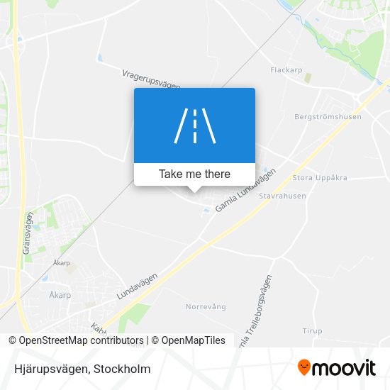 Hjärupsvägen map
