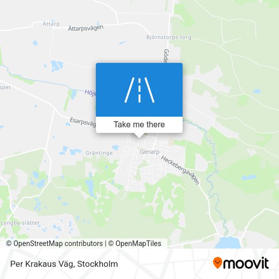 Per Krakaus Väg map