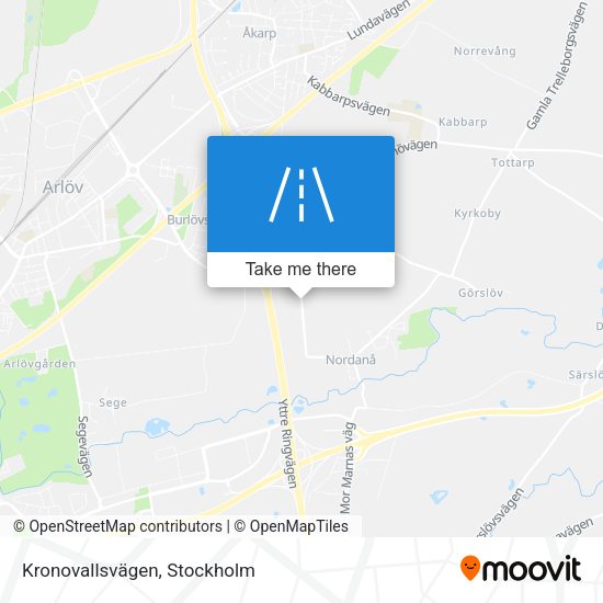 Kronovallsvägen map