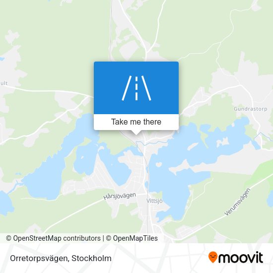 Orretorpsvägen map