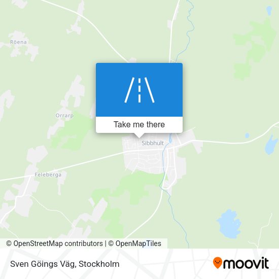 Sven Göings Väg map
