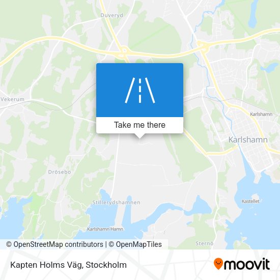 Kapten Holms Väg map