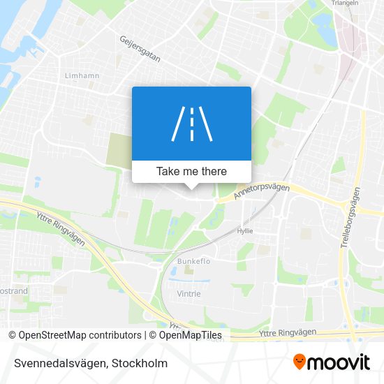 Svennedalsvägen map
