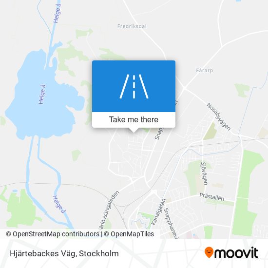 Hjärtebackes Väg map