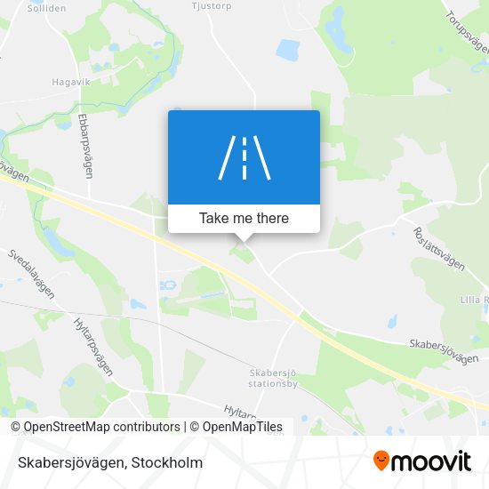 Skabersjövägen map