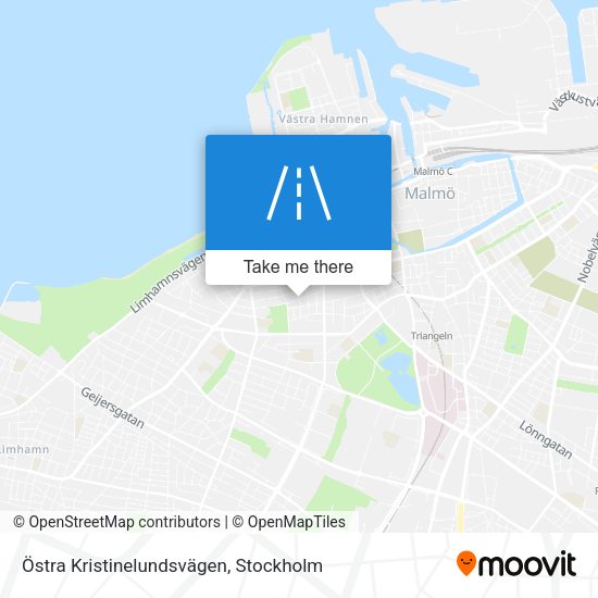 Östra Kristinelundsvägen map