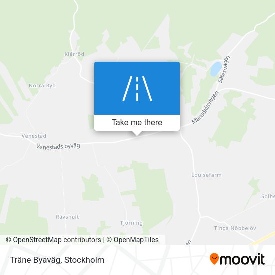 Träne Byaväg map
