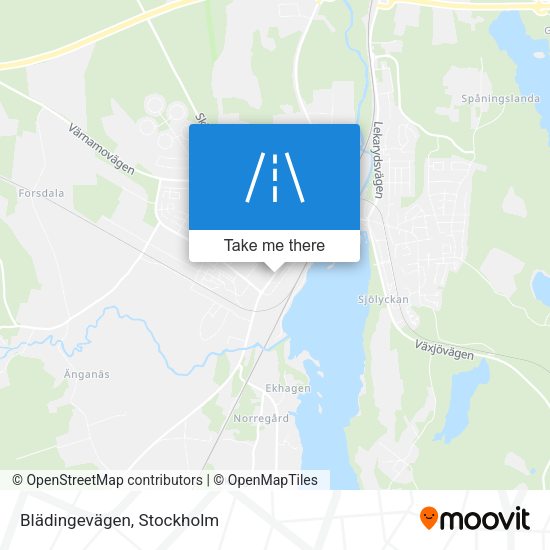 Blädingevägen map