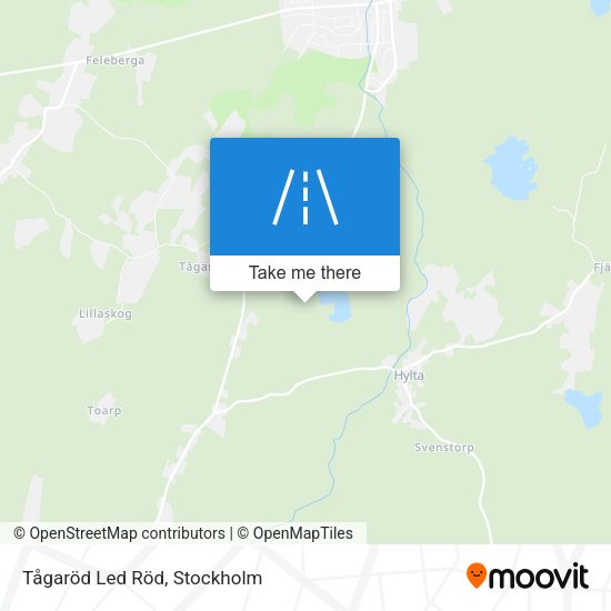 Tågaröd Led Röd map