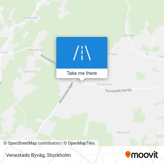 Venestads Byväg map