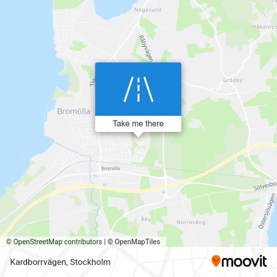 Kardborrvägen map