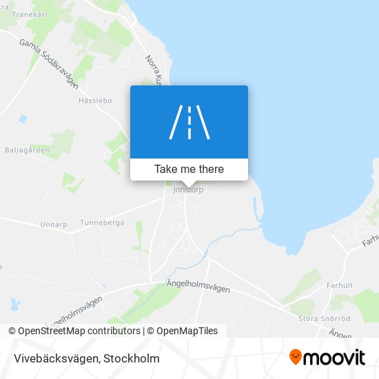 Vivebäcksvägen map