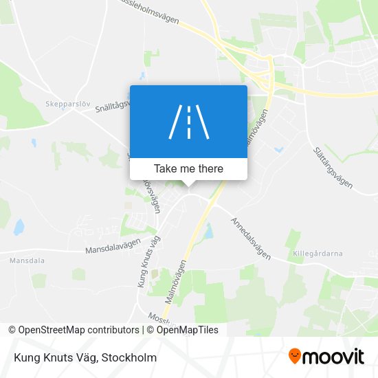 Kung Knuts Väg map