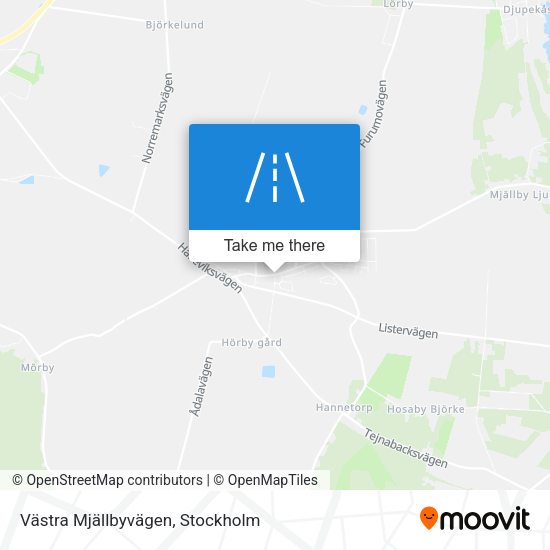 Västra Mjällbyvägen map