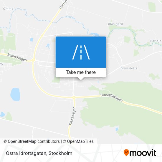 Östra Idrottsgatan map