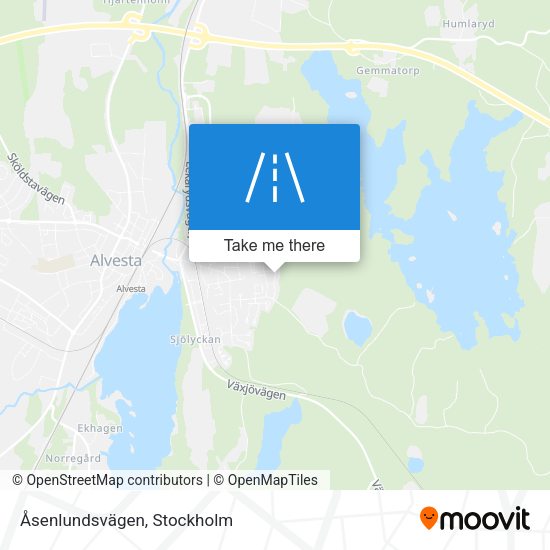 Åsenlundsvägen map