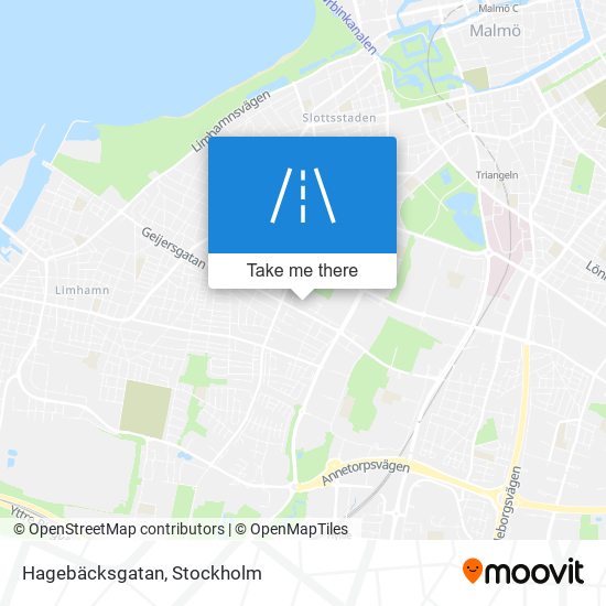 Hagebäcksgatan map