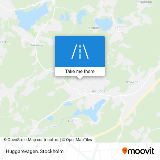 Huggarevägen map