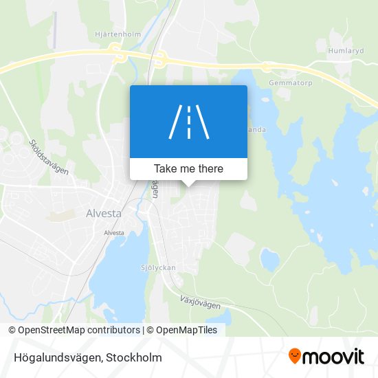 Högalundsvägen map