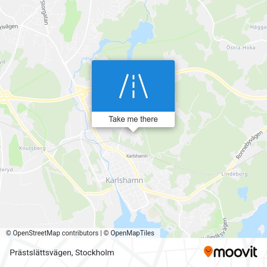 Prästslättsvägen map