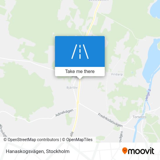 Hanaskogsvägen map