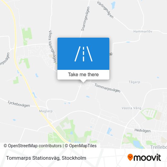 Tommarps Stationsväg map