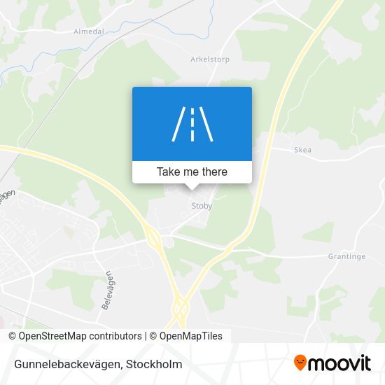 Gunnelebackevägen map