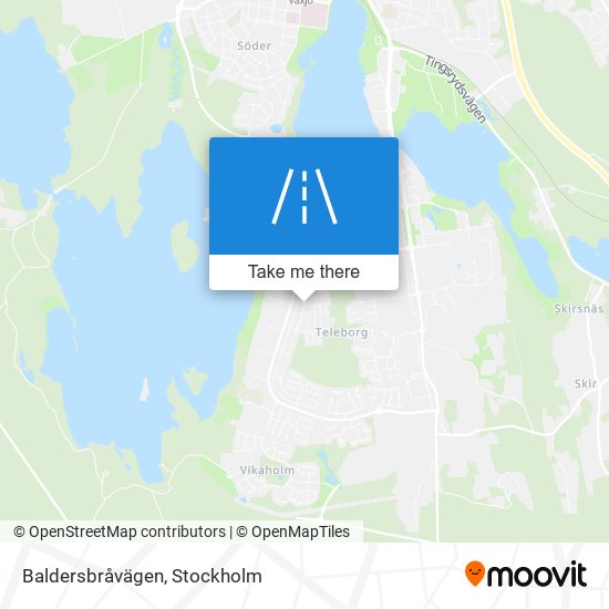 Baldersbråvägen map