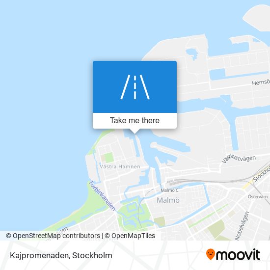 Kajpromenaden map