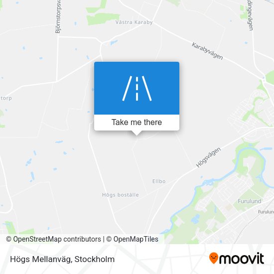 Högs Mellanväg map