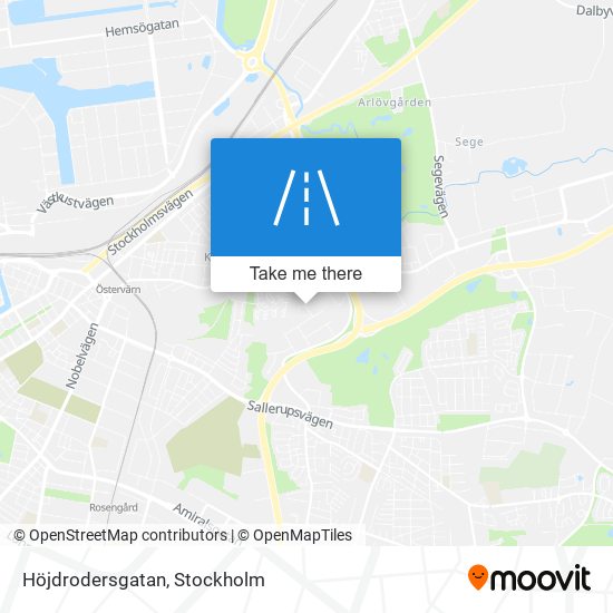 Höjdrodersgatan map