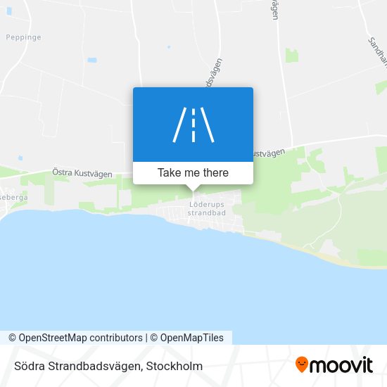 Södra Strandbadsvägen map