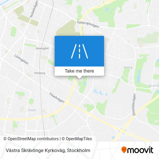 Västra Skrävlinge Kyrkoväg map