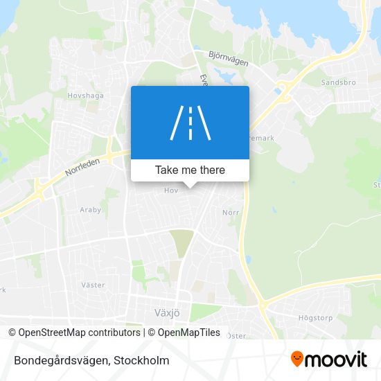 Bondegårdsvägen map