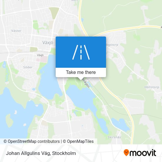 Johan Allgulins Väg map