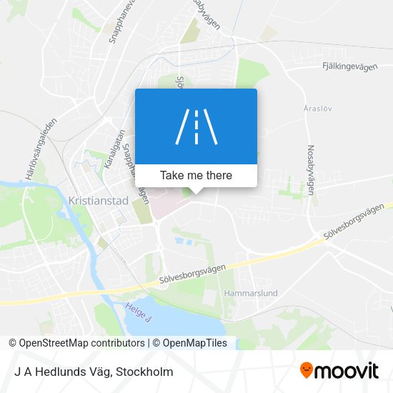J A Hedlunds Väg map