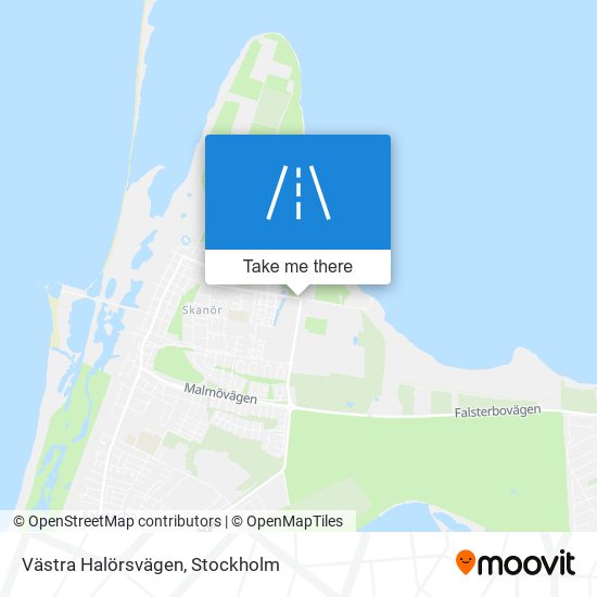 Västra Halörsvägen map