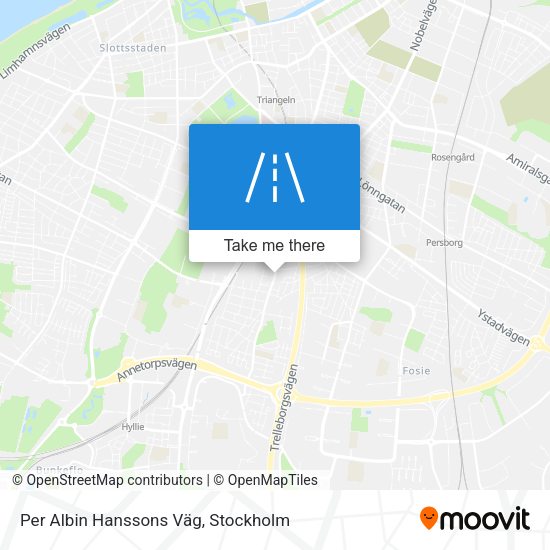 Per Albin Hanssons Väg map